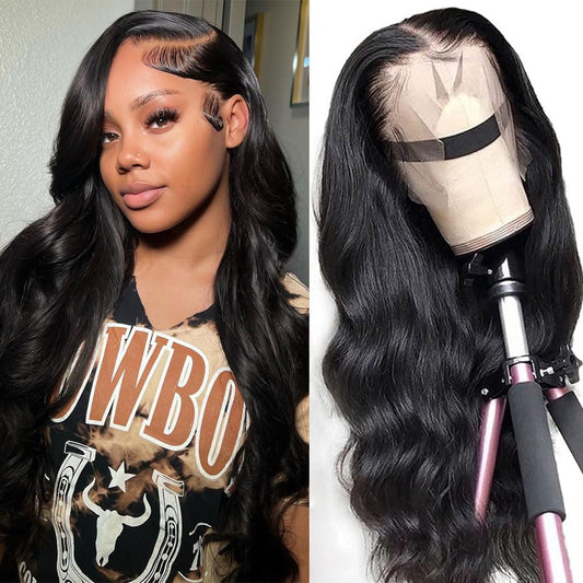13x4 Body Wave Lace Front Wigs Human Hair Pre Plucked HD 22 inch