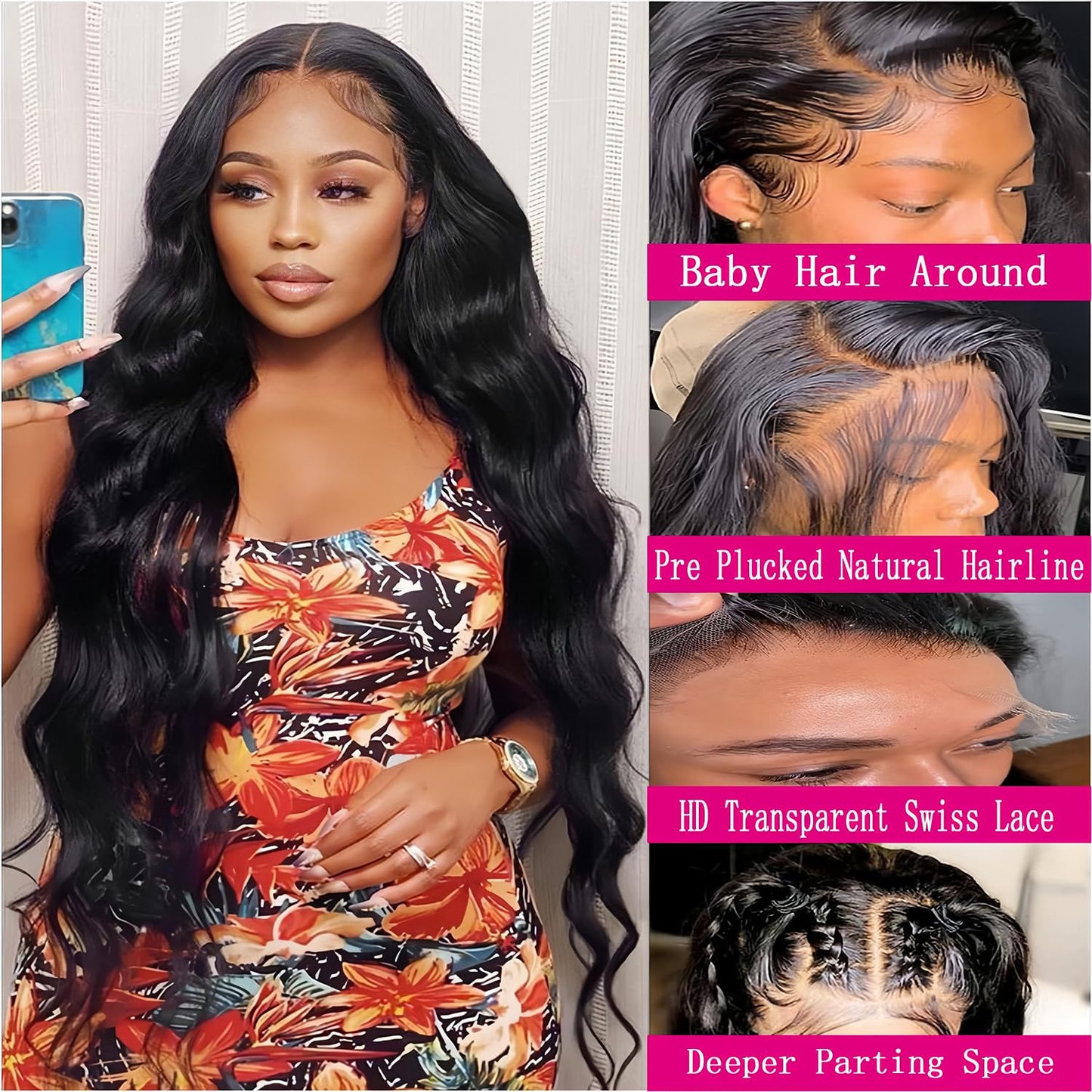 26 Inch 13x4 Lace Front Wigs Human Hair Body Wave Lace Front Wigs Human Hair